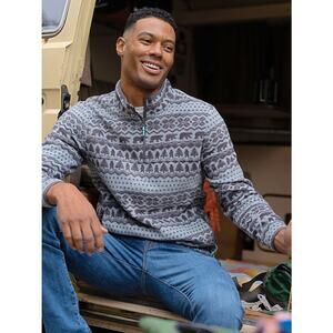 Chubbies Low Pile Fleece Quarter Zip Pullover The Bear Hug Size Medium